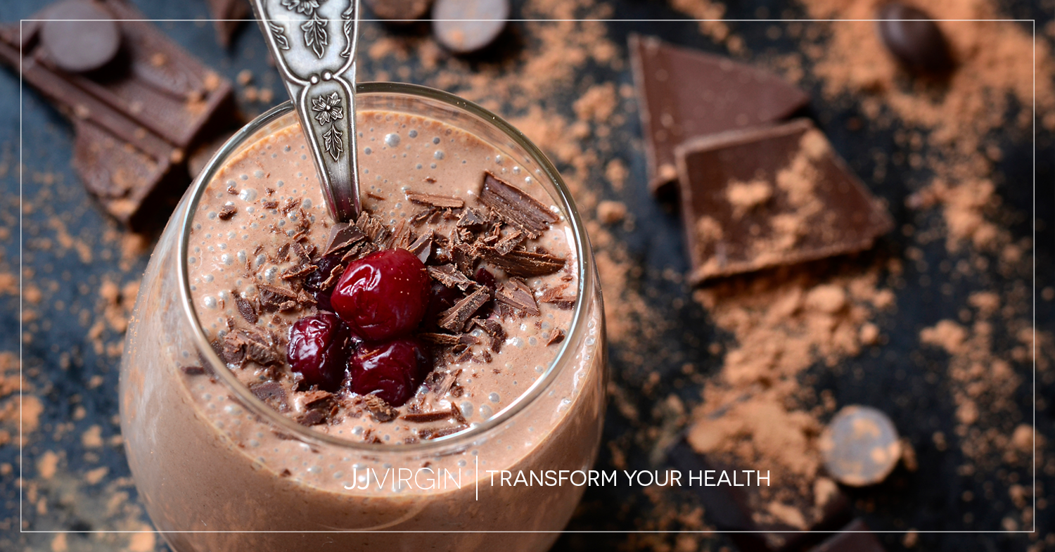Recipe Chocolate Cherry Chia Protein Shake JJ Virgin