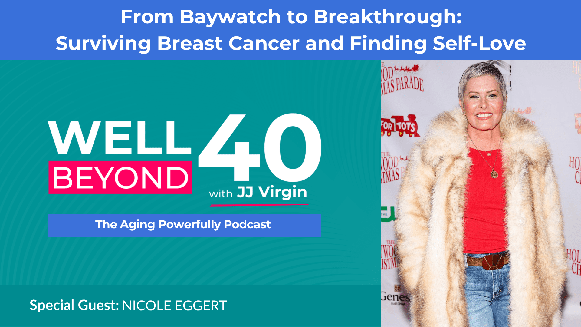 Nicole Eggert discussing breast cancer prevention in women over 40 and hormone health strategies